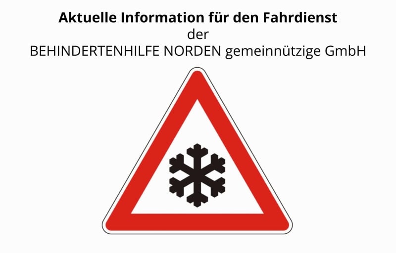 WfbM-FAHRDIENST fällt Montag, den 12.01.2026 aus!